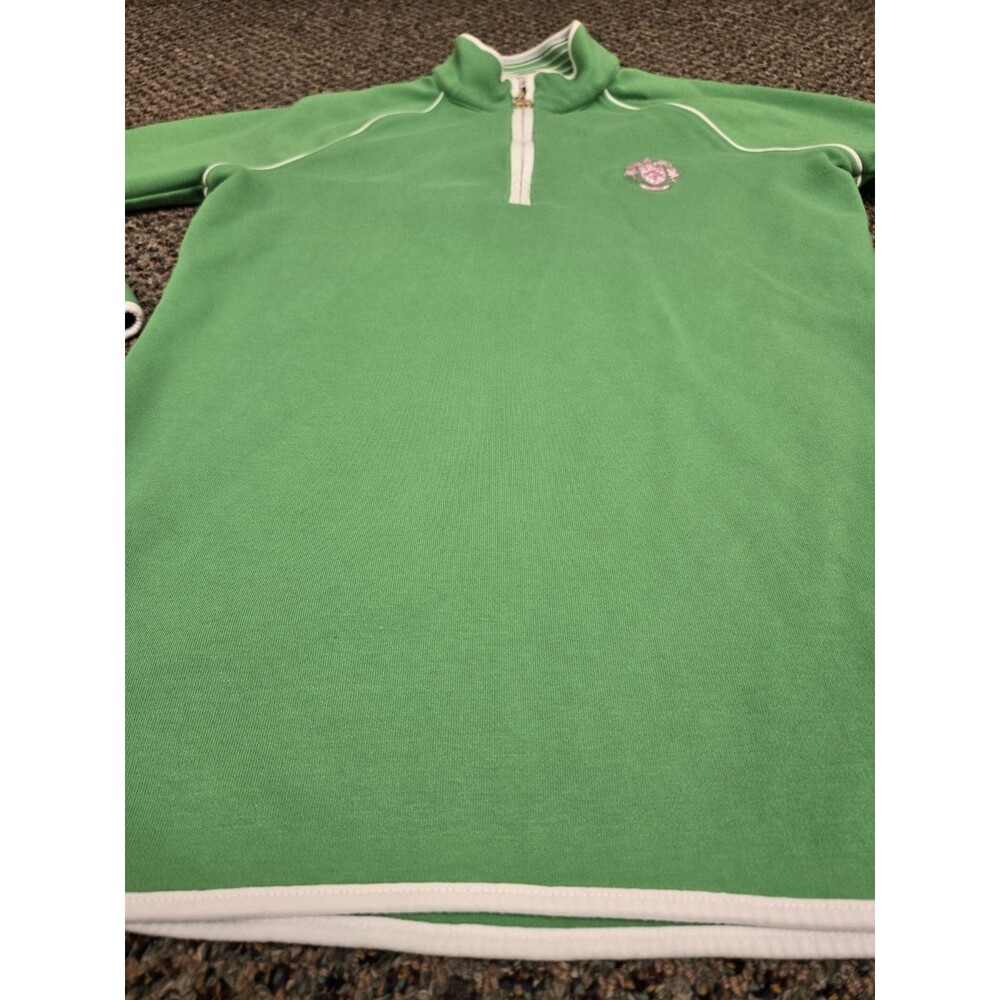 Clover Golf 1/4 Zip Long Sleeve Golf Polo – Green – Women’s Medium - Picture 4 of 14